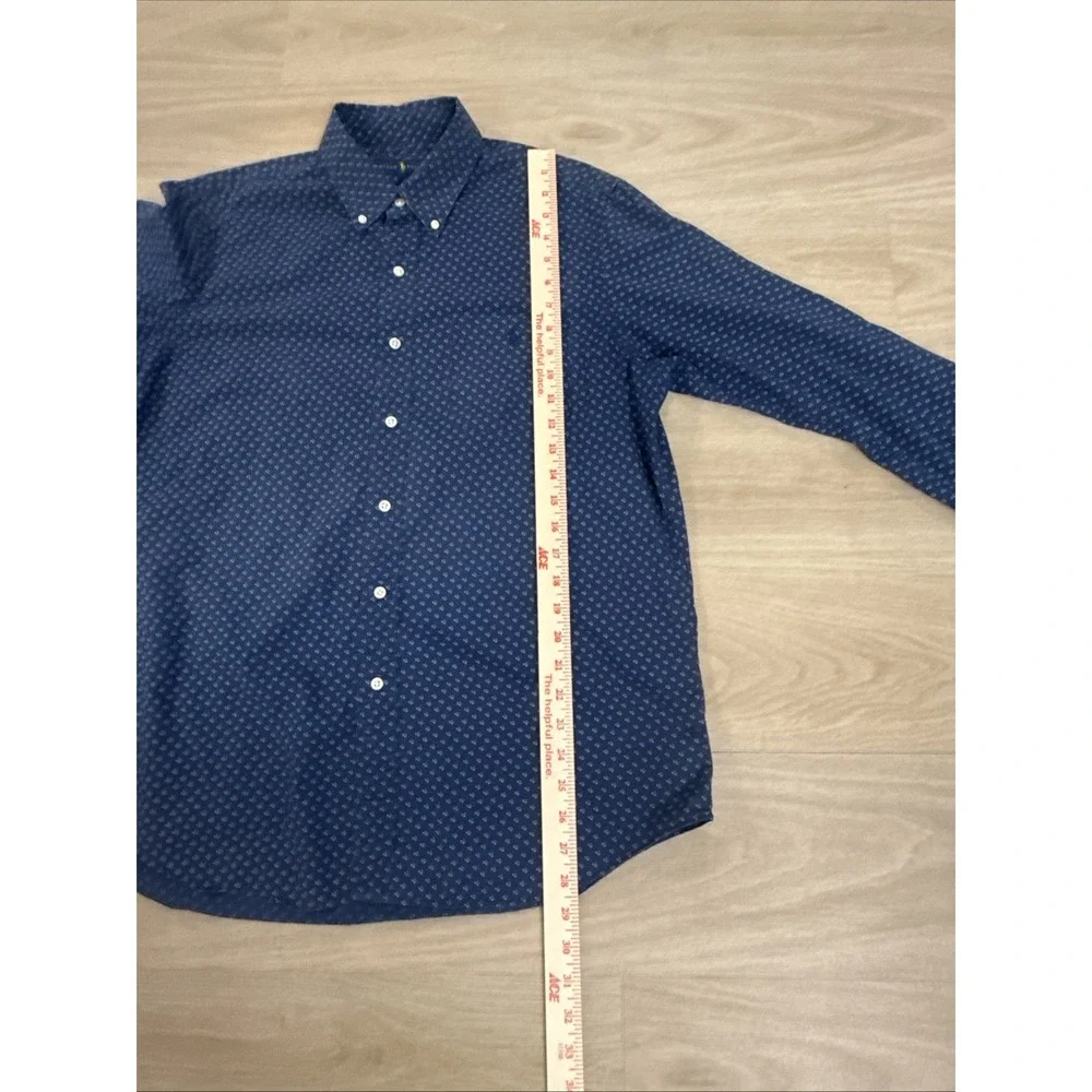 Polo Ralph Lauren Men's Large Long Sleeve Button Down Dress Shirt Blue Pony